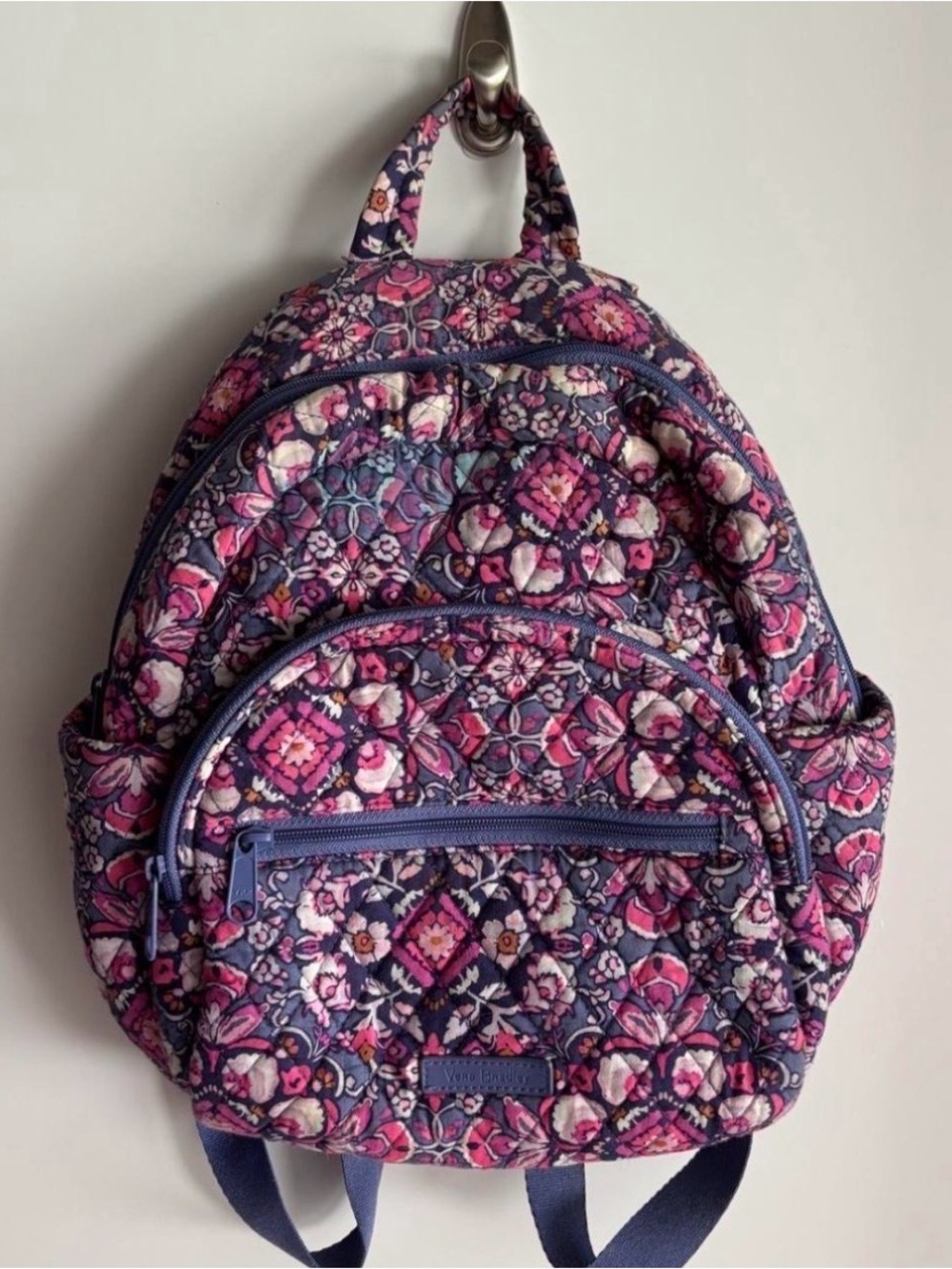 Vera Bradley Quilted Purple and Pink Floral Backpack